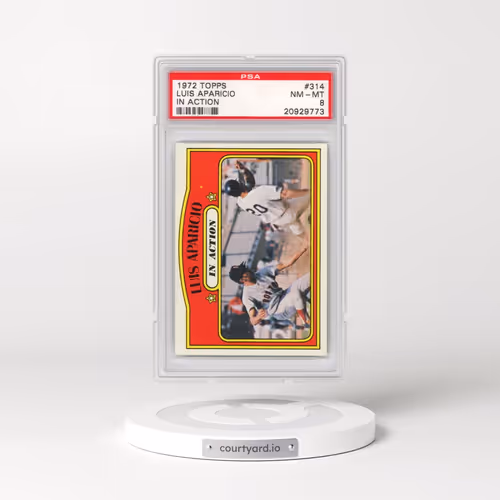 1972 Topps #314 Luis Aparicio - In Action (PSA 8 NM-MT)