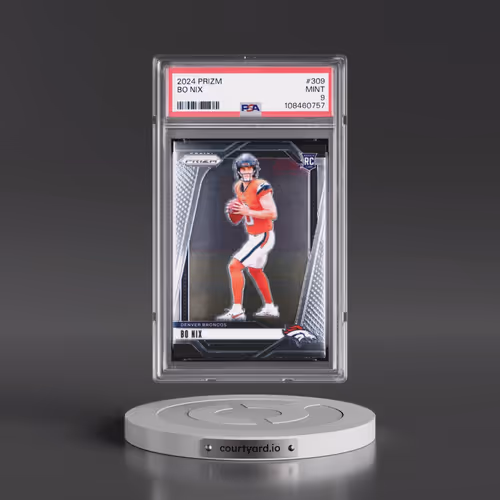 2024 Panini Prizm #309 Bo Nix (PSA 9 MINT)