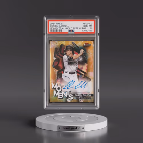 2024 Topps Finest Finest Moments Autographs #FMACC Corbin Carroll - Gold Refractor (PSA 10 GEM MINT)