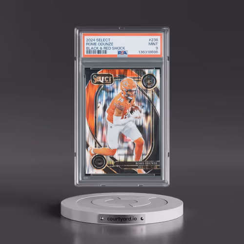 2024 Panini Select #236 Rome Odunze - Black & Red Shock (PSA 9 MINT)