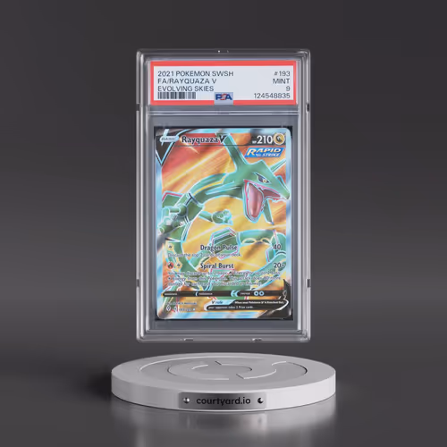 2021 Pokémon Sword & Shield Evolving Skies #193 Rayquaza V - Holo Full Art (PSA 9 MINT)