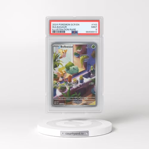 2024 Pokémon Scr EN-Stellar Crown #143 Bulbasaur - Illustration Rare (PSA 9 MINT)