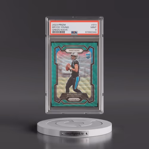 2023 Panini Prizm #311 Bryce Young - Green Wave (PSA 9 MINT)