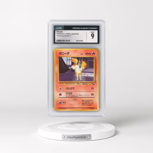 1998 Vending Series 3 (Pokeball Symbol. Glossy) Ponyta - Glossy with Rarity Symbol (CGC 9 MINT)