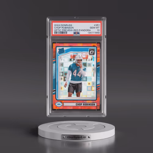 2024 Panini Donruss #351 Chop Robinson - Optic Preview-Red Pandora (PSA 10 GEM MINT)
