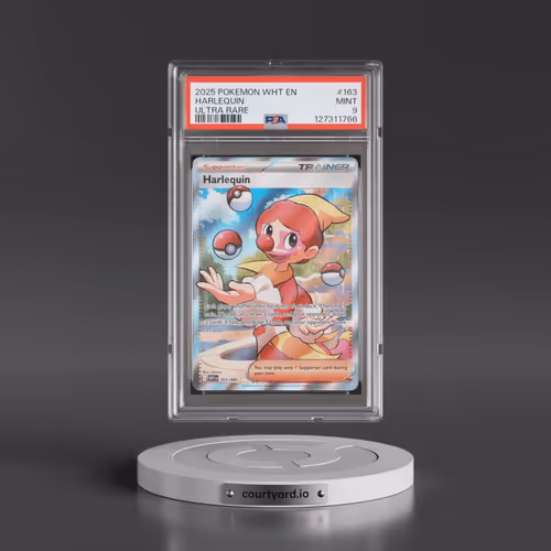 2025 Pokémon Wht EN-White Flare #163 Harlequin - Ultra Rare (PSA 9 MINT)
