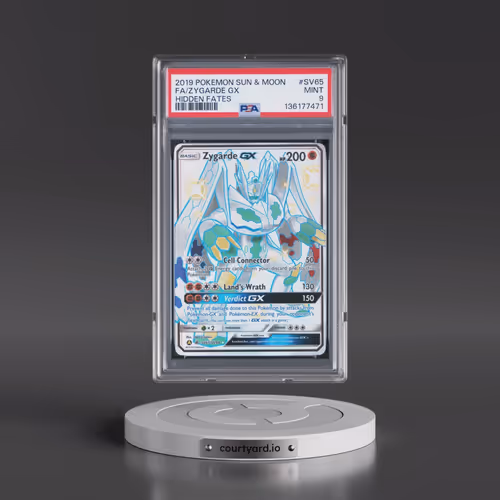 2019 Pokémon Sun & Moon Hidden Fates #SV65 Zygarde GX - Holo Full Art (PSA 9 MINT)