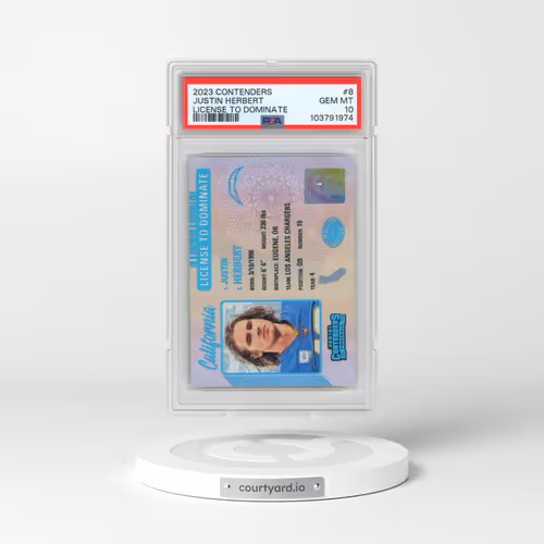 2023 Panini Contenders License to Dominate #8 Justin Herbert (PSA 10 GEM MINT)