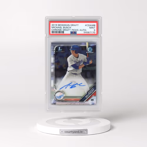 2019 Bowman Draft Chrome Draft Picks Autograph #CDAMB Michael Busch (PSA 9 MINT)