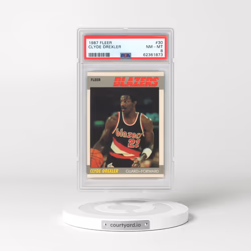 1987 Fleer #30 Clyde Drexler (PSA 8 NM-MT)