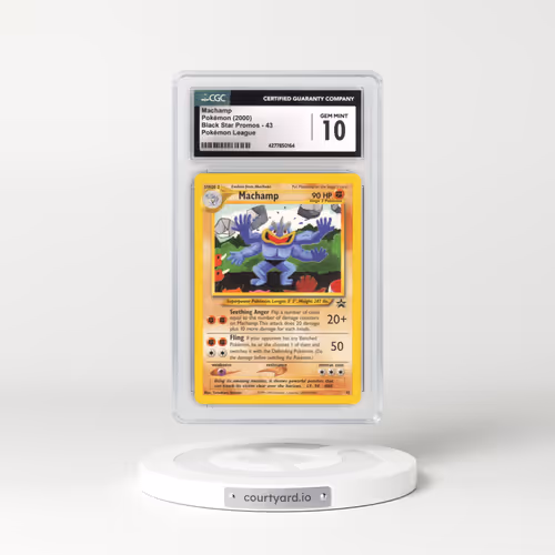 1999 Black Star Promos #43 Machamp - Pokémon League (CGC 10 GEM MINT)