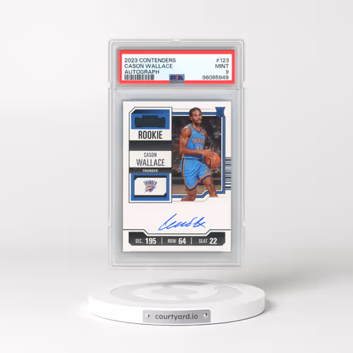 2023 Panini Contenders #123 Cason Wallace - Autograph (PSA 9 MINT)