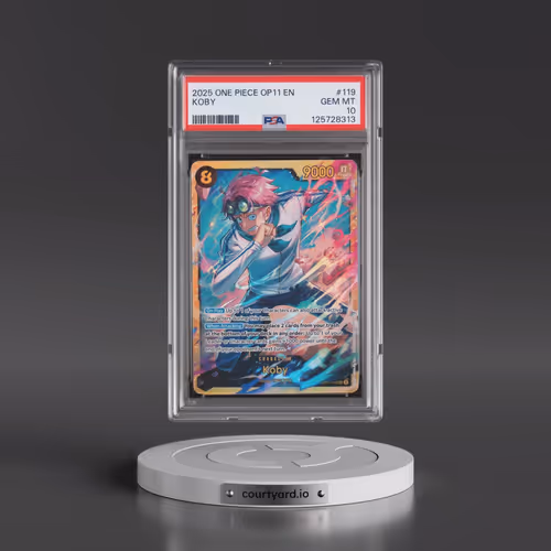 2025 One Piece OP11-A Fist of Divine Speed #119 Koby (PSA 10 GEM MINT)