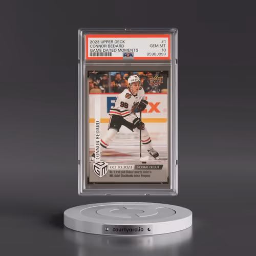 2023 Upper Deck Game Dated Moments #1 Connor Bedard (PSA 10 GEM MINT)