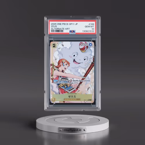 2025 One Piece Japanese OP11-A Fist of Divine Speed #106 Zeus - Alternate Art (PSA 10 GEM MINT)
