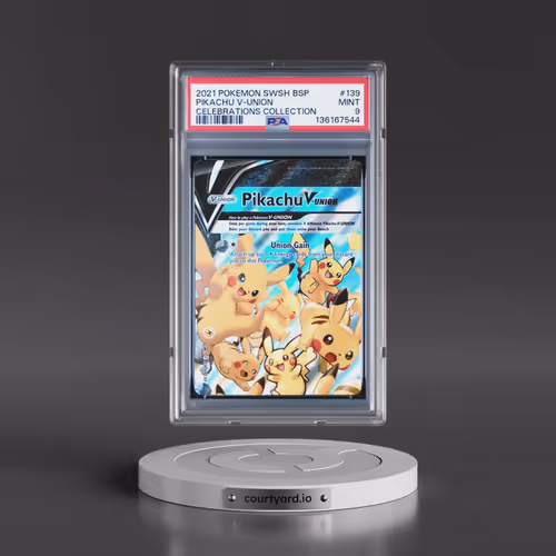 2021 Pokémon Swsh Black Star Promo #139 Pikachu V-Union - Celebrations Collection (PSA 9 MINT)
