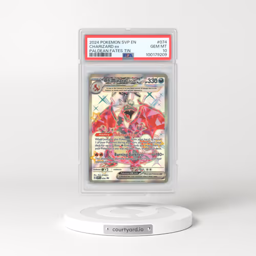 2024 Pokémon Svp EN-SV Black Star Promo #074 Charizard EX - Holo Paldean Fates Tin (PSA 10 GEM MINT)