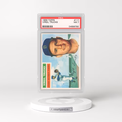 1956 Topps #117 Virgil Trucks - Gray Back (PSA 7 NM)