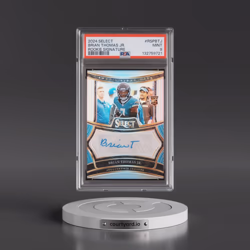 2024 Panini Select Rookie Signatures #RSPBTJ Brian Thomas Jr. (PSA 9 MINT)