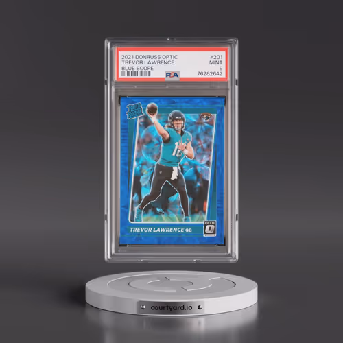 2021 Panini Donruss Optic #201 Trevor Lawrence - Blue Scope (PSA 9 MINT)