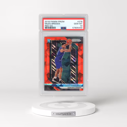 2018 Panini Prizm #278 Miles Bridges - Red Ice (PSA 10 GEM MINT)