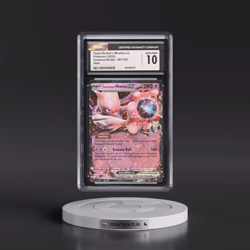 2025 Pokémon Dri EN-Destined Rivals #081 Team Rocket's Mewtwo EX - Holo (CGC 10 GEM MINT)