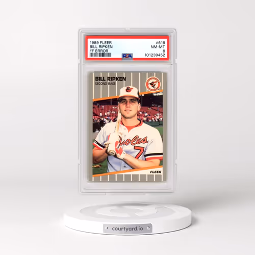 1989 Fleer #616 Bill Ripken - FF Error (PSA 8 NM-MT)