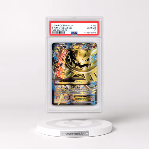 2016 Pokémon XY Steam Siege #109 M Steelix EX - Holo Full Art (PSA 10 GEM MINT)