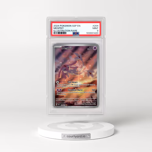 2024 Pokémon Ssp EN-Surging Sparks #204 Mesprit - Illustration Rare (PSA 9 MINT)