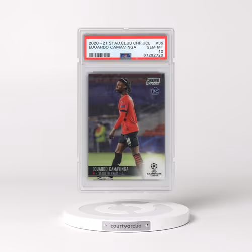 2020 Stadium Club Chrome UEFA Champions League #35 Eduardo Camavinga (PSA 10 GEM MINT)