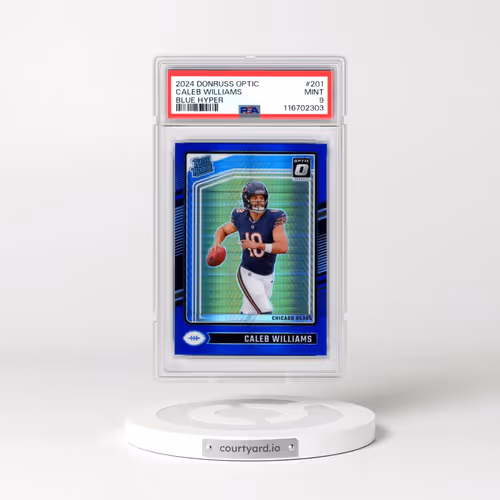 2024 Panini Donruss Optic #201 Caleb Williams - Blue Hyper (PSA 9 MINT)