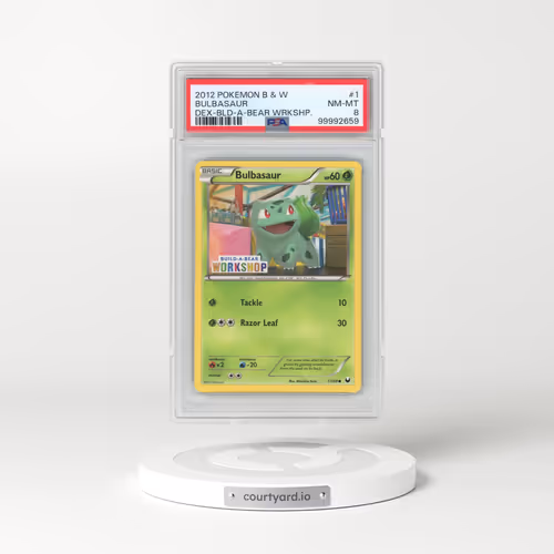 2012 Pokémon Black & White Dark Explorers #1 Bulbasaur - Build-A-Bear Workshop (PSA 8 NM-MT)