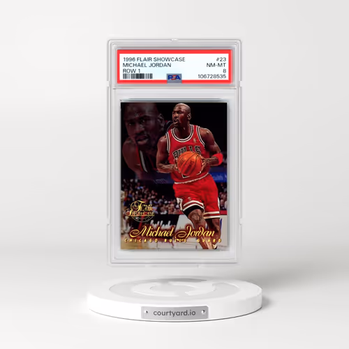 1996 Flair Showcase #23 Michael Jordan - Row 1 (PSA 8 NM-MT)