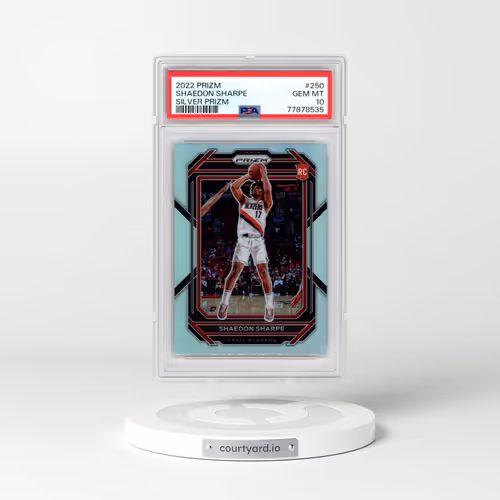 2022 Panini Prizm #250 Shaedon Sharpe - Silver Prizm (PSA 10 GEM MINT)