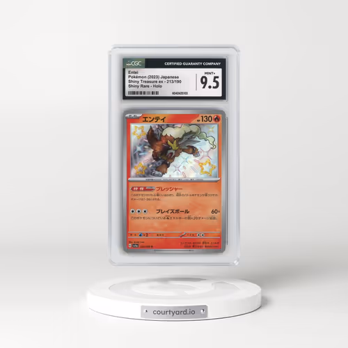 2023 Shiny Treasure ex #213/190 Entei - Shiny Rare Holo (CGC 9.5 MINT+)