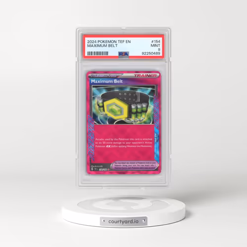 2024 Pokémon Tef EN-Temporal Forces #154 Maximum Belt (PSA 9 MINT)