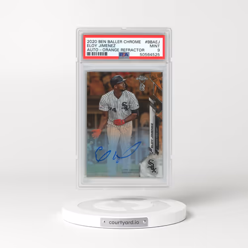 2020 Ben Baller Chrome Autographs #BBAEJ Eloy Jimenez - Orange Refractor (PSA 9 MINT)