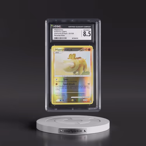 2007 Diamond & Pearl #51/130 Hippopotas - Reverse Holo (CGC 8.5 NM-MT+)