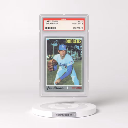 1970 Topps #571 Jim Brewer (PSA 8 NM-MT)