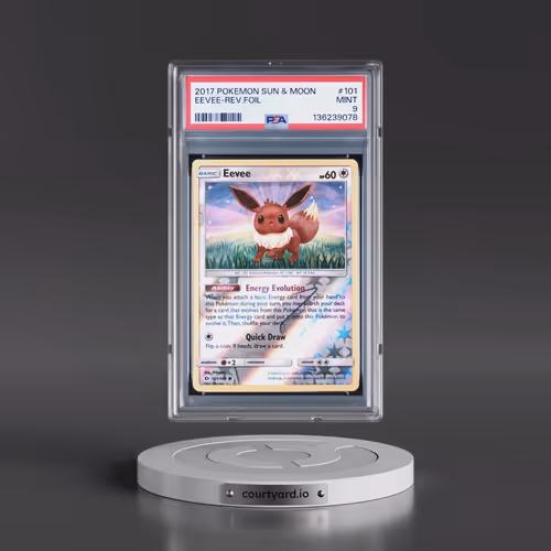2017 Pokémon Sun & Moon #101 Eevee - Reverse Foil (PSA 9 MINT)