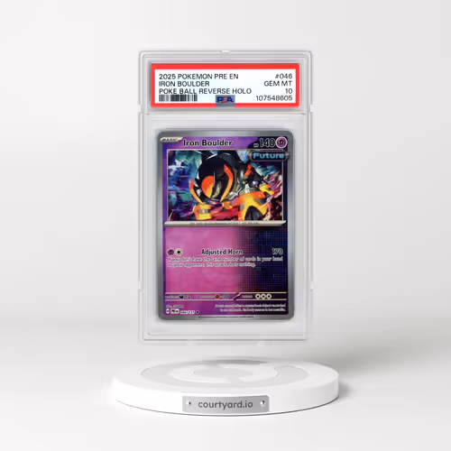 2025 Pokémon Pre EN-Prismatic Evolutions #046 Iron Boulder - Reverse Holo Poke Ball (PSA 10 GEM MINT)