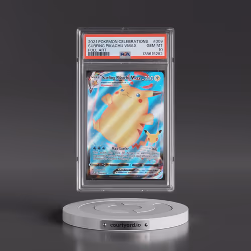 2021 Pokémon Celebrations #009 Surfing Pikachu Vmax - Full Art (PSA 10 GEM MINT)