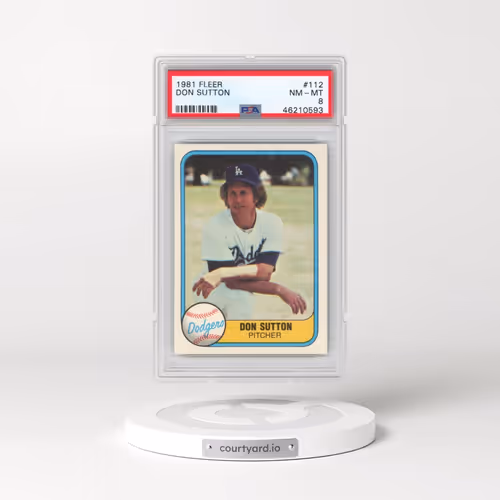 1981 Fleer #112 Don Sutton (PSA 8 NM-MT)