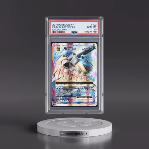 2016 Pokémon XY Evolutions #102 M Blastoise EX - Holo Full Art (PSA 10 GEM MINT)