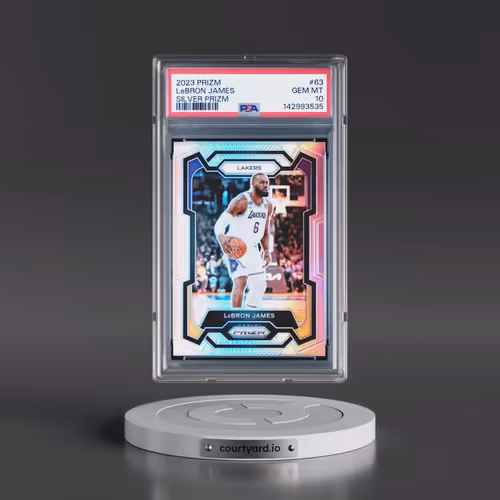 2023 Panini Prizm #63 LeBron James - Silver Prizm (PSA 10 GEM MINT)