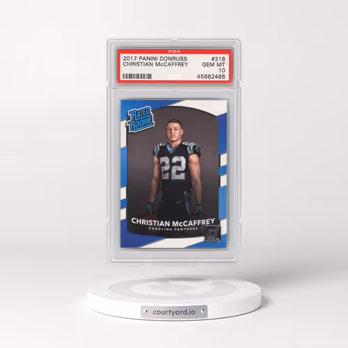 2017 Panini Donruss #318 Christian McCaffrey (PSA 10 GEM MINT)