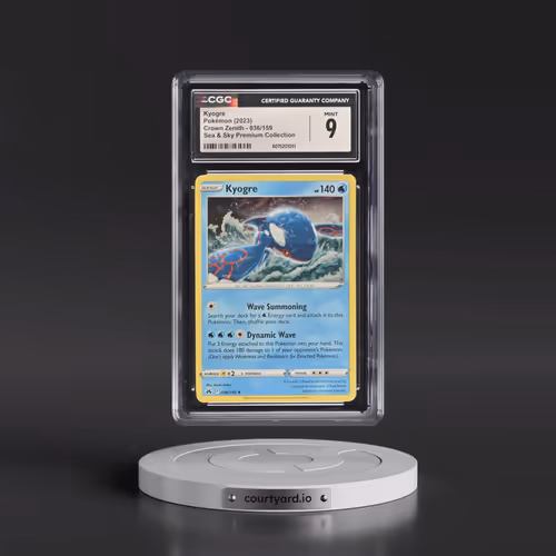 2023 Crown Zenith #036/159 Kyogre - Sea & Sky Premium Collection (Cosmos Holo) (CGC 9 MINT)