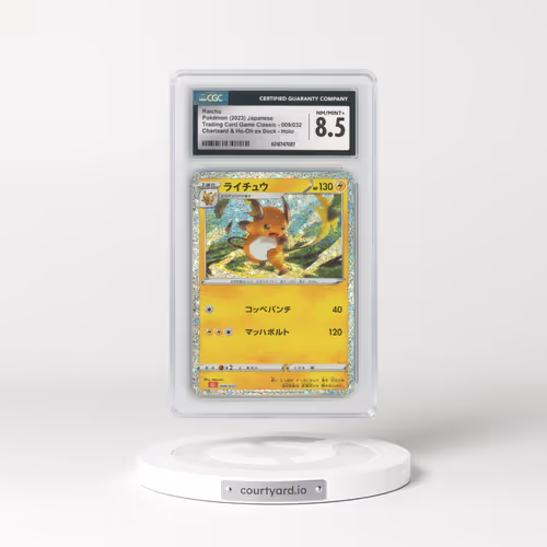 2023 Trading Card Game Classic - CLF, CLL, CLK #009/032 Raichu - Holo Charizard & Ho-Oh ex Deck - CLL (CGC 8.5 NM-MT+)