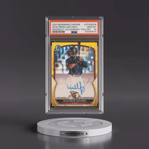 2023 Bowman Chrome Prospect Autographs #CPAWAN Wuilfredo Antunez - Yellow Refractor (PSA 10 GEM MINT