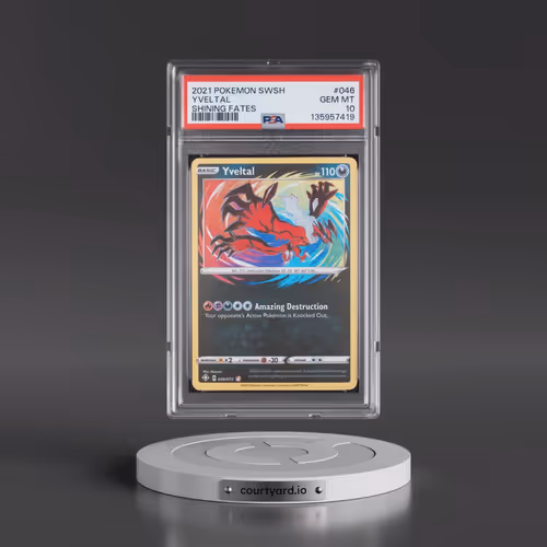 2021 Pokémon Sword & Shield Shining Fates #046 Yveltal (PSA 10 GEM MINT)